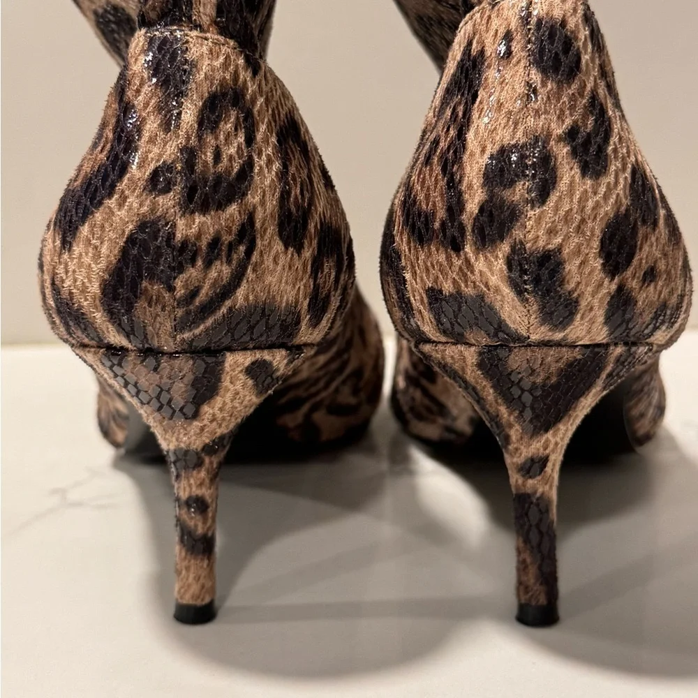Charles by Charles David Leopard Print Sequin Ankle Boots